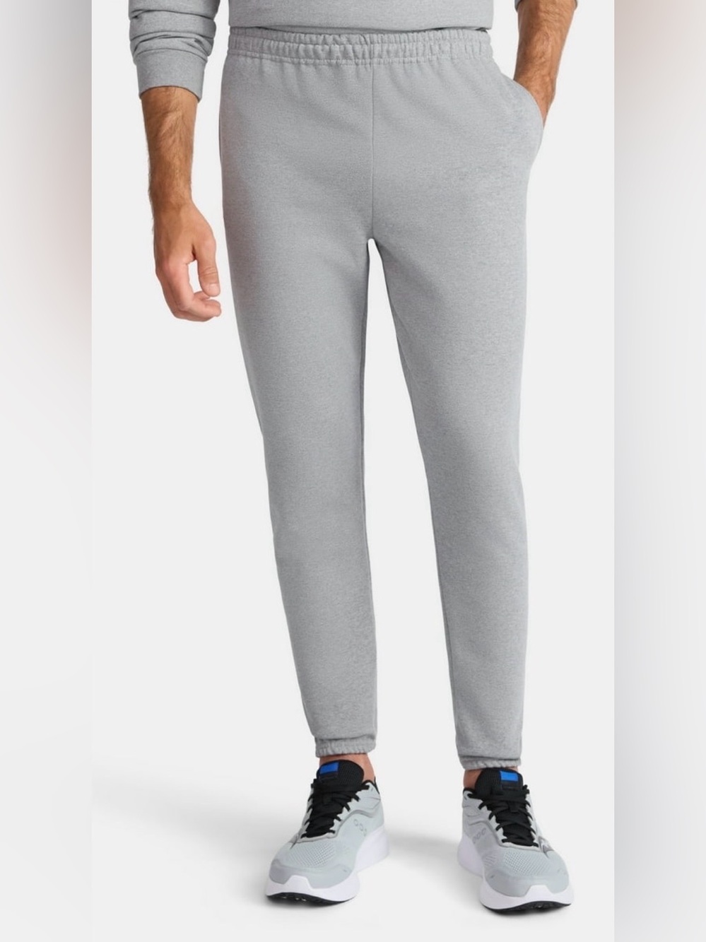 Men’s Athletic Works Gray Fleece Jogger Sweatpants Moisture Wicking Large NWT - Picture 6 of 8